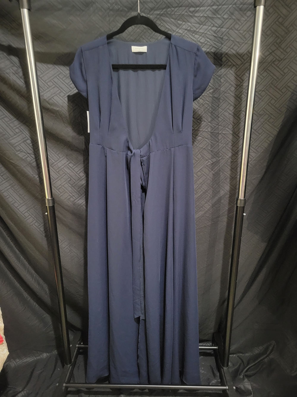 NWT Babaton Pure Indigo Lexia Cap Sleeve Wrap Dress in Sz: XS